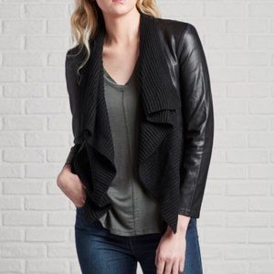 BB Dakota Faux Black Leather Jacket